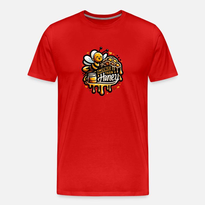 Sweeter than Honey - Männer Premium Bio T-Shirt - Rot