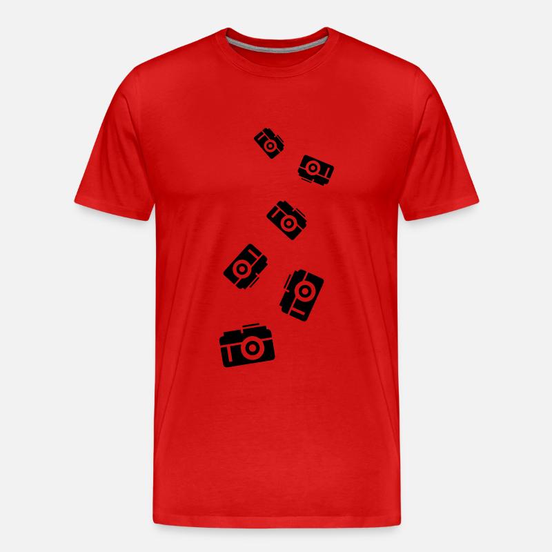 Kamera Silhouette icon - Männer Premium Bio T-Shirt - Rot