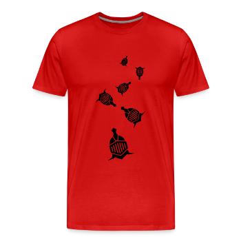 Casque de chevalier - T-shirt bio Premium Homme - rouge - Devant - Damien (186cm)