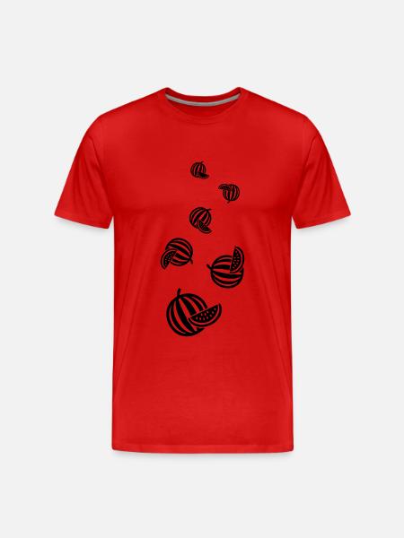Melon fruit - Men's Premium Organic T-Shirt - red