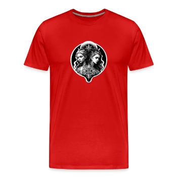 déesses - T-shirt bio Premium Homme - rouge - Devant - Damien (186cm)