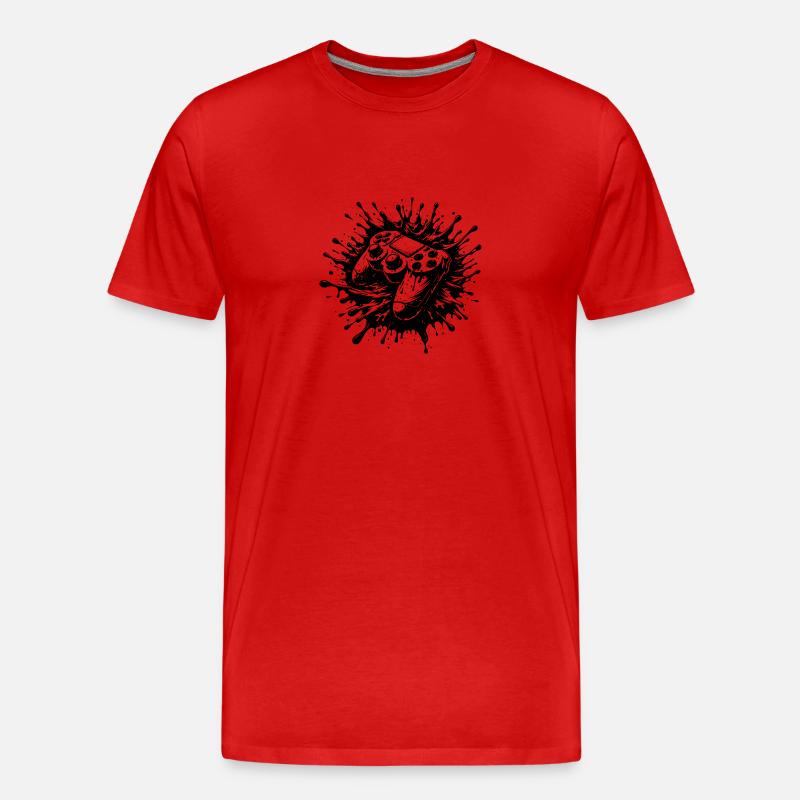 Controller Splash & Play – stylisch gezockt - Männer Premium Bio T-Shirt - Rot