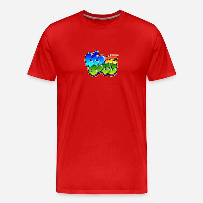 Leo Zeboss Graffiti Name - Männer Premium Bio T-Shirt - Rot