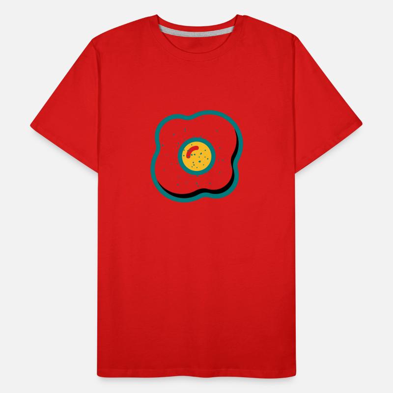 fried egg Men's Premium Organic T-Shirt