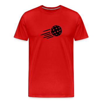 Floorball - Männer Premium Bio T-Shirt - Rot - Vorne - Damien (186cm)