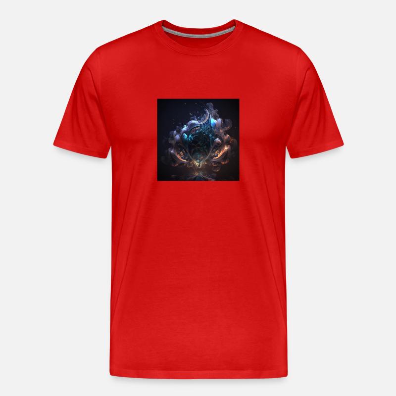 Digitale Kunst Abstract n°5 - Männer Premium Bio T-Shirt - Rot