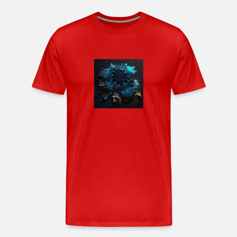 Abstrakter Schädel n°8 - Männer Premium Bio T-Shirt - Rot