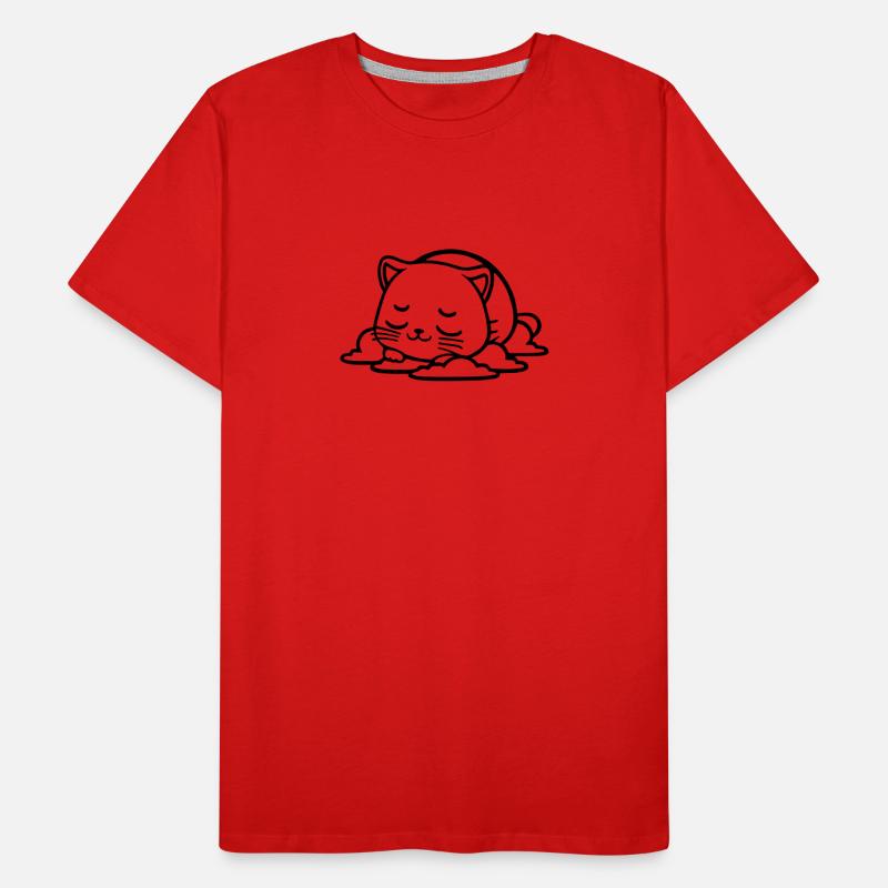petit chat qui dort T-shirt bio Premium Homme