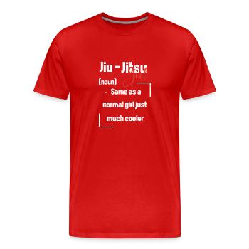 Jiu Jitsu Selbstverteidigung - Männer Premium Bio T-Shirt - Rot - Vorne - Damien (186cm)