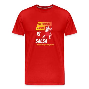 Danseuse de salsa Danseuse - T-shirt bio Premium Homme - rouge - Devant - Damien (186cm)