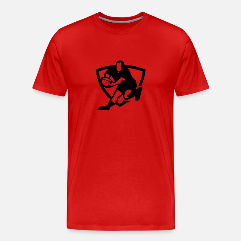 Rugby - Men's Premium Organic T-Shirt - red