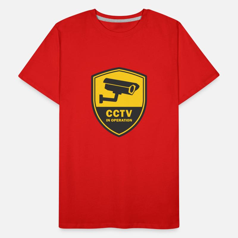 SECURITY CAMERAS IN USE - CCTV in operation Men's Premium Organic T-Shirt