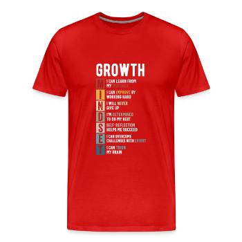 Définition de l’état d’ de croissance - Citations motivationnelles - T-shirt bio Premium Homme - rouge - Devant - Damien (186cm)