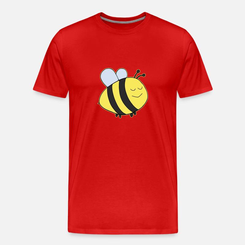 Dicke Hummel - Männer Premium Bio T-Shirt - Rot