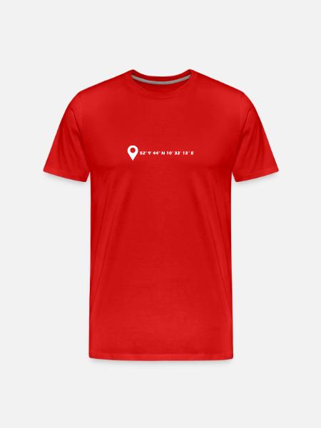 Wolfenbüttel Coordinates - Men's Premium Organic T-Shirt - red