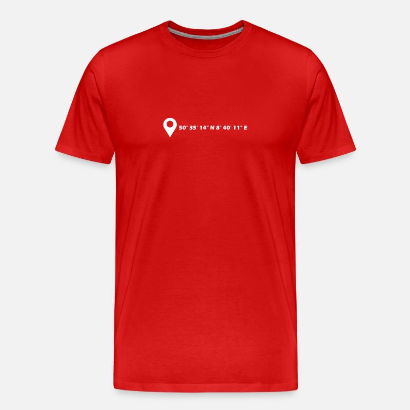 Coordonnées de coulée - T-shirt bio Premium Homme - rouge