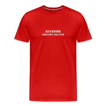 Quickborn Schleswig-Holstein - Men's Premium Organic T-Shirt - red - Front - Damien (186cm)