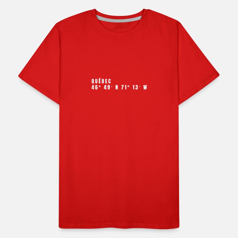 Quebec Canada Coordinates Men's Premium Organic T-Shirt