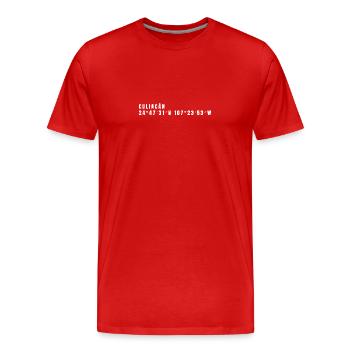 Sinaloa Mexiko Koordinaten - Männer Premium Bio T-Shirt - Rot - Vorne - Damien (186cm)