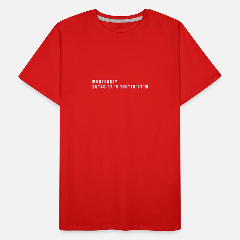 Nuevo León, Mexique Coordonnées T-shirt bio Premium Homme