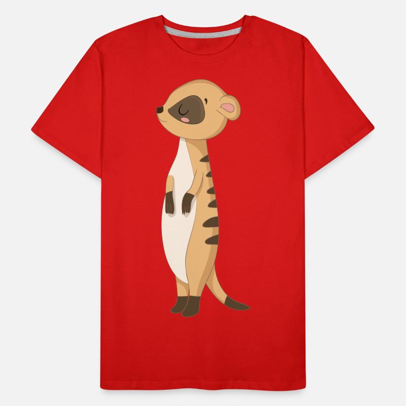 Süßes Erdmännchen Manguste Männer Premium Bio T-Shirt