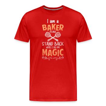 Muffin de boulangerie - T-shirt bio Premium Homme - rouge - Devant - Damien (186cm)