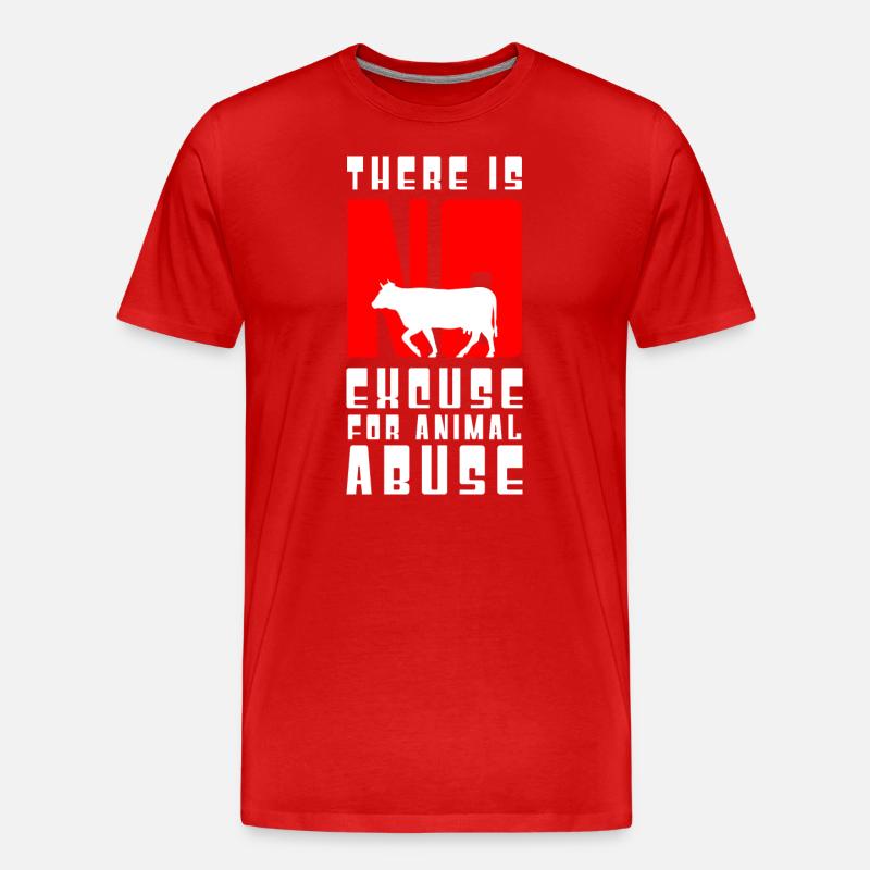 Veganer Tierschutz Fleischlos - Männer Premium Bio T-Shirt - Rot