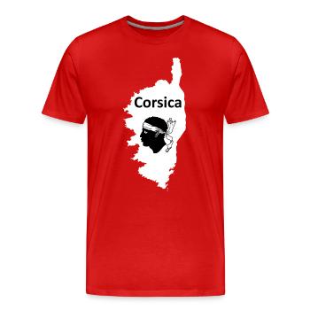 Corsica die Insel in Frankreich Korsika - Männer Premium Bio T-Shirt - Rot - Vorne - Damien (186cm)