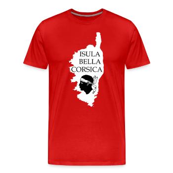 Isula Bella Corsica Island France - Männer Premium Bio T-Shirt - Rot - Vorne - Damien (186cm)