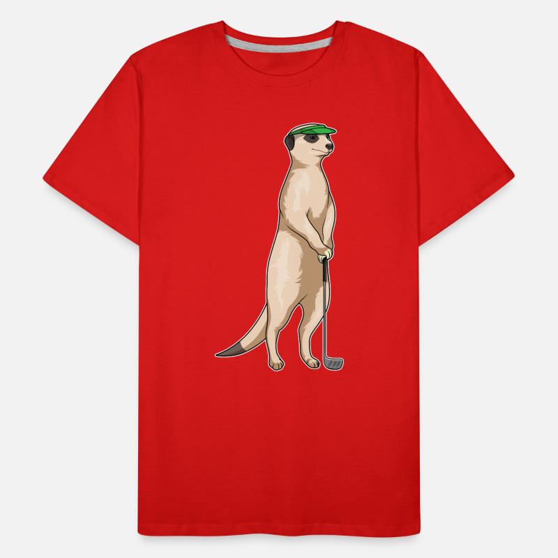 Erdmännchen Golf Golfschläger Männer Premium Bio T-Shirt