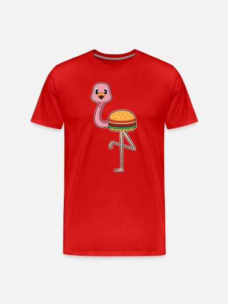 Flamingo Burger - Men's Premium Organic T-Shirt - red