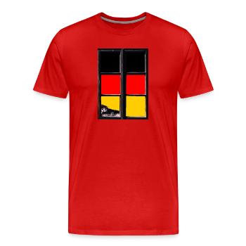 Germany Flag German Flag Used Look Homeland - Men's Premium Organic T-Shirt - red - Front - Damien (186cm)