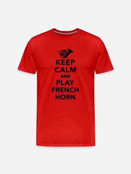Waldhorn - Männer Premium Bio T-Shirt - Rot
