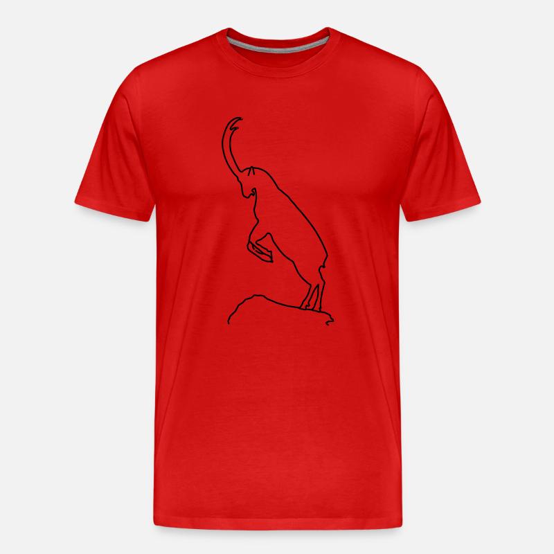 Steinbock - Männer Premium Bio T-Shirt - Rot