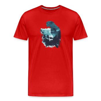 Parrot Bird Macaw Wilderness - Men's Premium Organic T-Shirt - red - Front - Damien (186cm)