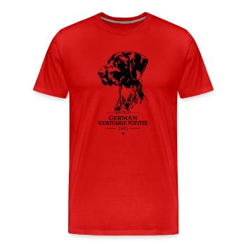 German Shorthaired Pointer Dad Dog Dog Wilsigns - Men's Premium Organic T-Shirt - red - Front - Damien (186cm)