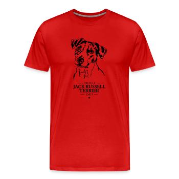 Jack Russell Terrier Dad Hunde Hund Wilsigns - Männer Premium Bio T-Shirt - Rot - Vorne - Damien (186cm)