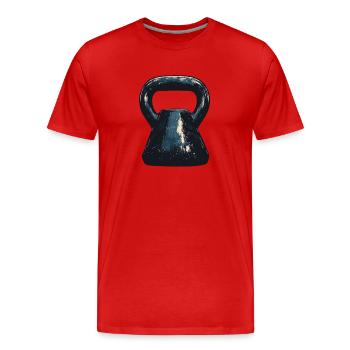 Training & Muskelaufbau: Schickes Geschenk - Männer Premium Bio T-Shirt - Rot - Vorne - Damien (186cm)