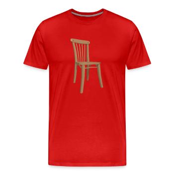 Illustration de la chaise - T-shirt bio Premium Homme - rouge - Devant - Damien (186cm)