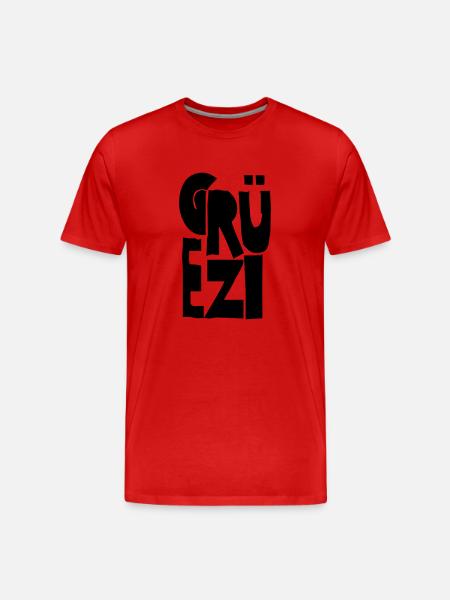 Gruezi - Männer Premium Bio T-Shirt - Rot