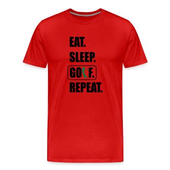Golf - T-shirt bio Premium Homme - rouge - Devant - Damien (186cm)