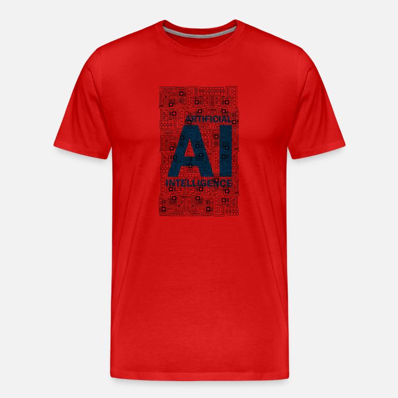 AI - Artificial intelligence - KI - Männer Premium Bio T-Shirt - Rot