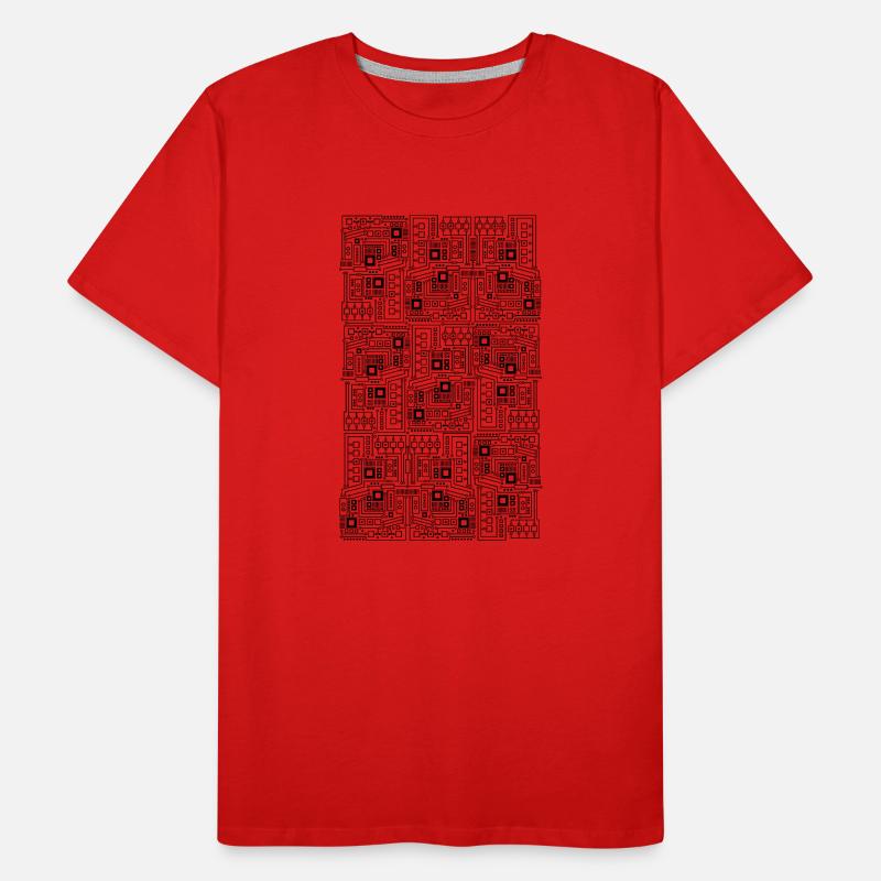 Circuit board CPU motif technology pattern computer gift Men's Premium Organic T-Shirt