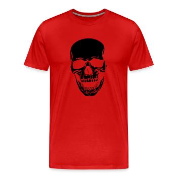 Skull in vintage look - Men's Premium Organic T-Shirt - red - Front - Damien (186cm)