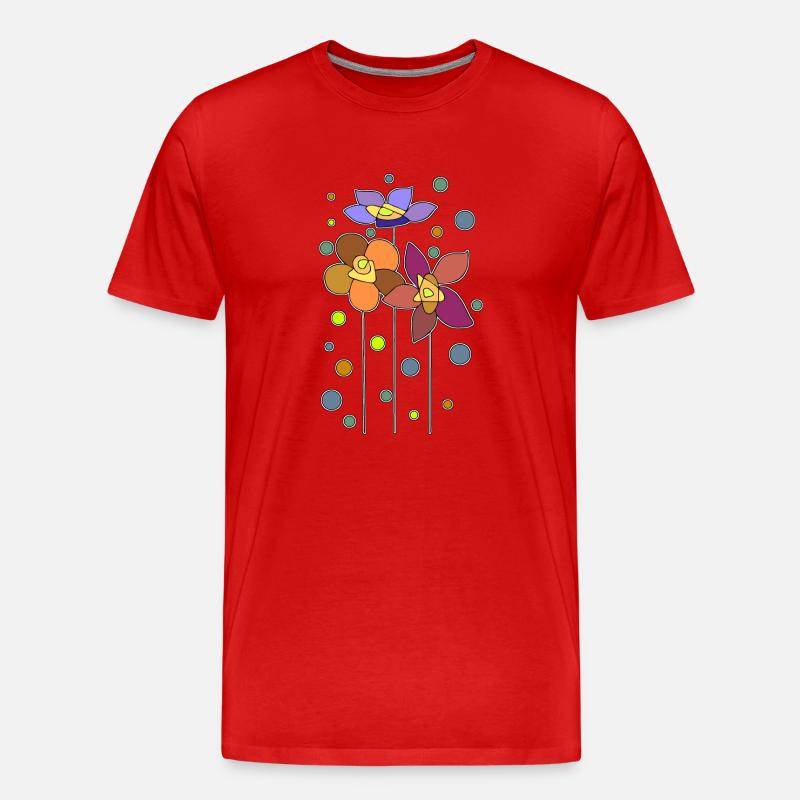 Fleur - T-shirt bio Premium Homme - rouge