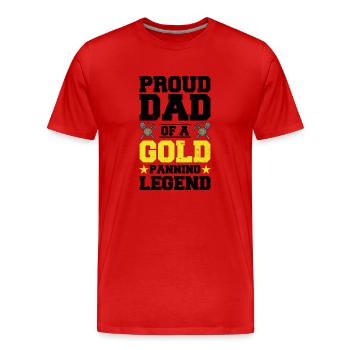 Mineurs d’or - T-shirt bio Premium Homme - rouge - Devant - Damien (186cm)