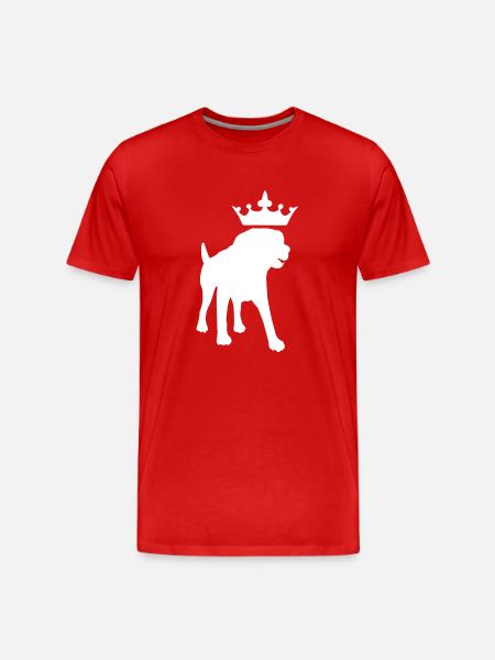 Dog Hund - Männer Premium Bio T-Shirt - Rot
