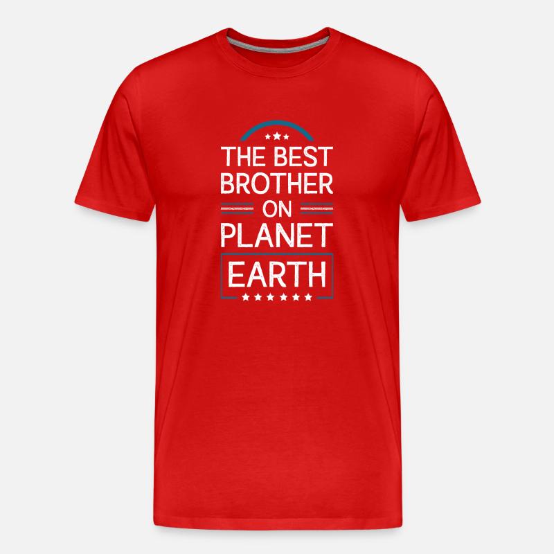 Bester Bruder Spruch - Männer Premium Bio T-Shirt - Rot