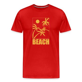 Surfing Surfboard Surfer Wassersport Strand - Männer Premium Bio T-Shirt - Rot - Vorne - Damien (186cm)