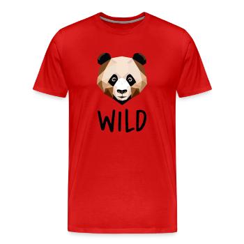 Wildnis - Männer Premium Bio T-Shirt - Rot - Vorne - Damien (186cm)